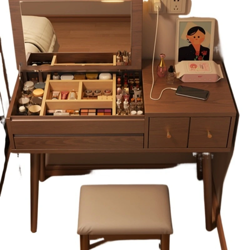 Откидной комод для спальни, современный простой туалетный столик из цельного дерева, письменный стол, встроенное зеркало, складной туалетный столик
Откидной комод для спальни, современный простой туалетный столик из цельного дерева, письменный стол, встроенное зеркало, складной туалетный столик