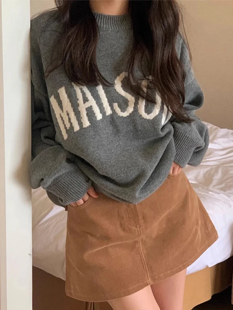 Chic Autumn Winter Lazy Sle round Ne Letter Print Loose Versatile Casual Knitted Long Sve Sweater for Women
Chic Autumn Winter Lazy Sle round Ne Letter Print Loose Versatile Casual Knitted Long Sve Sweater for Women