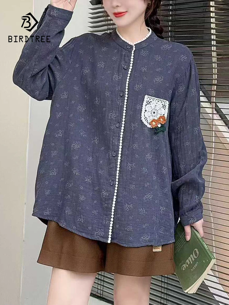 Новинка 2026, весенняя рубашка с длинными рукавами из хлопковой пряжи, женская кружевная лоскутная блузка с принтом-стойкой, удобная свободная блузка Mori Girl T5D947CC
Новинка 2026, весенняя рубашка с длинными рукавами из хлопковой пряжи, женская кружевная лоскутная блузка с принтом-стойкой, удобная свободная блузка Mori Girl T5D947CC