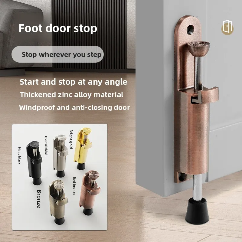 Gate Artifact Foot Step Door Stopper Zinc Alloy Foot Step Door Stop Windproof Door Stopper Anti-collision and Anti-collision
Gate Artifact Foot Step Door Stopper Zinc Alloy Foot Step Door Stop Windproof Door Stopper Anti-collision and Anti-collision