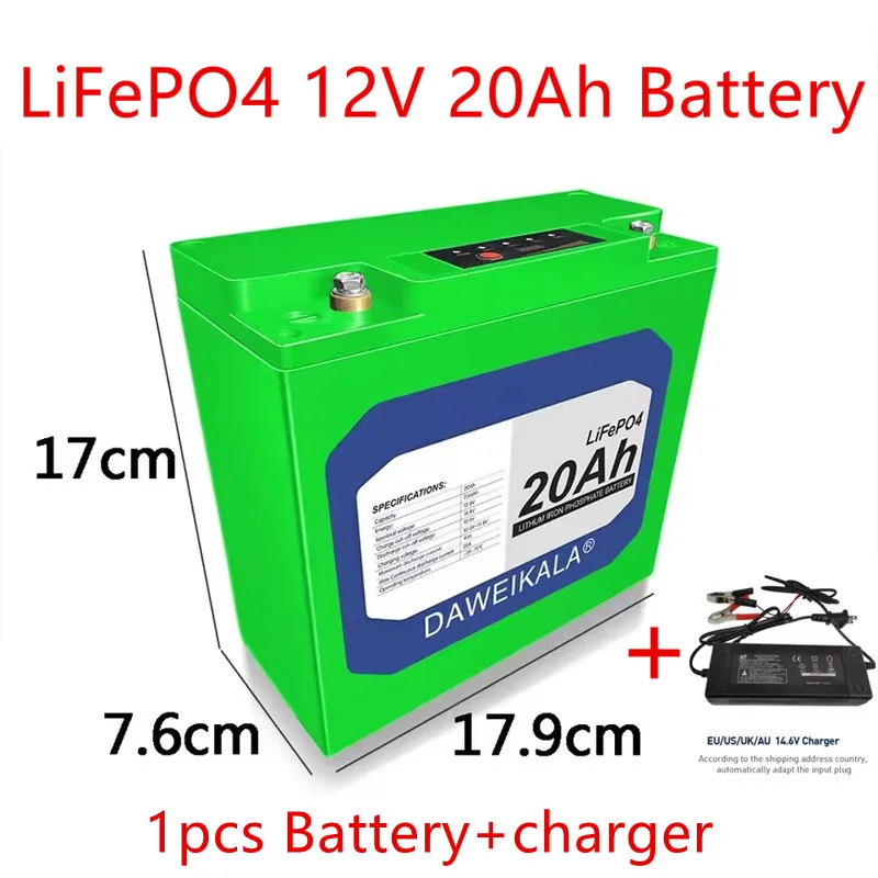 LiFePO4 12V 20Ah Battery With 30A BMS Deep Cycle For Power Wheels Fish Finder Lighting Supply Lithium Battery Power display
LiFePO4 12V 20Ah Battery With 30A BMS Deep Cycle For Power Wheels Fish Finder Lighting Supply Lithium Battery Power display