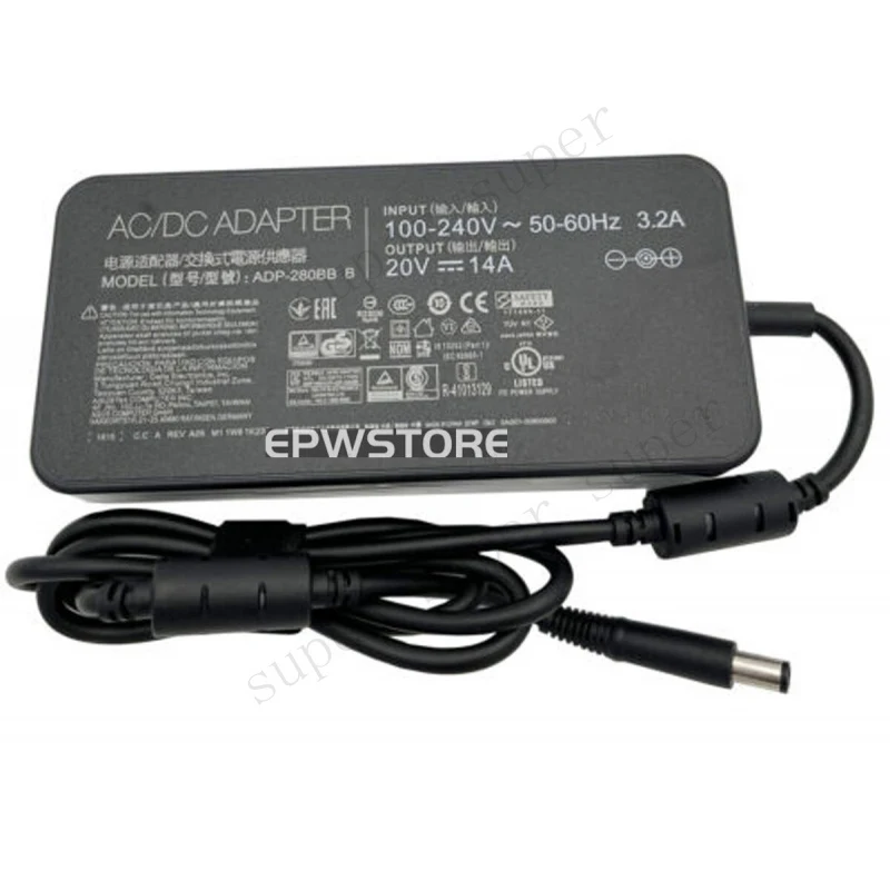 Зарядное устройство S+ 20V 14A 280W AC для Asus ROG Zephyrus M GU502G GU502LW
Зарядное устройство S+ 20V 14A 280W AC для Asus ROG Zephyrus M GU502G GU502LW