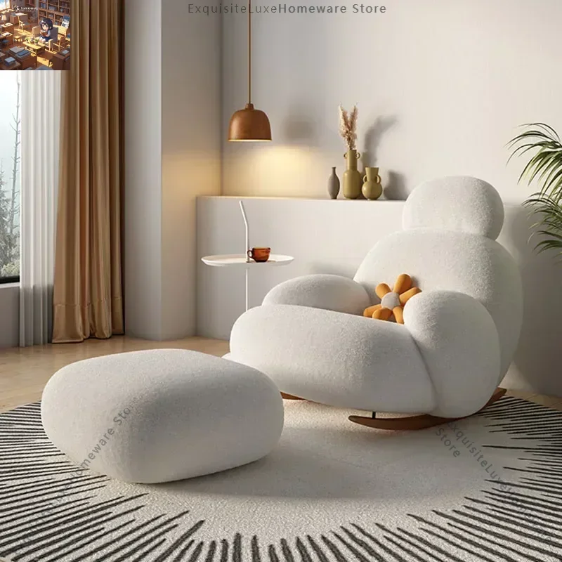 Modern Cute Chair Floor Ergonomic Living Room Chair Fluffy White Living Room Lounge Recliner Meuble Salon Home Furniture
Modern Cute Chair Floor Ergonomic Living Room Chair Fluffy White Living Room Lounge Recliner Meuble Salon Home Furniture