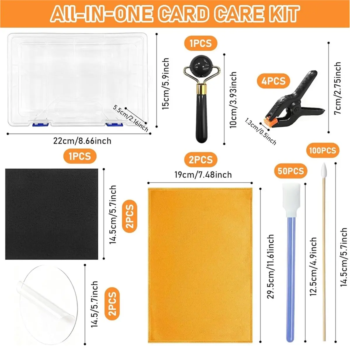 A78I 162Pcs Trading Card Cleaning Kit - Card Flattening Kit, Card Repair Tool Kit, Card Collector Must-Have Supplies
A78I 162Pcs Trading Card Cleaning Kit - Card Flattening Kit, Card Repair Tool Kit, Card Collector Must-Have Supplies