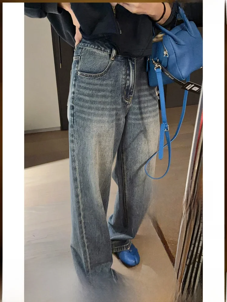 Meiyang Small Wear White Denim Jeans Rebellion Straight Leg Pants High Waist Zipper Closure Casual Pure Color Four Seasons
Meiyang Small Wear White Denim Jeans Rebellion Straight Leg Pants High Waist Zipper Closure Casual Pure Color Four Seasons