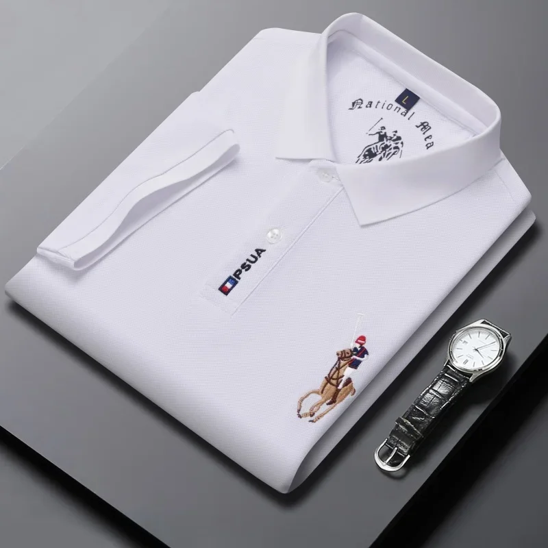 2025 new men's business casual short sleeved shirt embroidered polo shirt fashionable, breathable, comfortable and versatile top
2025 new men's business casual short sleeved shirt embroidered polo shirt fashionable, breathable, comfortable and versatile top