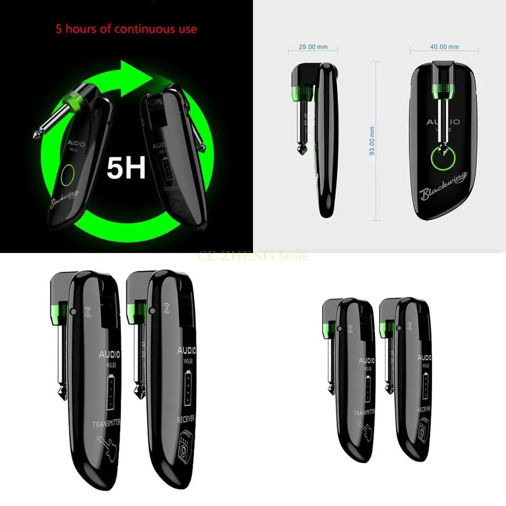 E56B Foldable UHF Guitar Wireless System Transmitter Receiver Transmitter 6.35mm Port
E56B Foldable UHF Guitar Wireless System Transmitter Receiver Transmitter 6.35mm Port