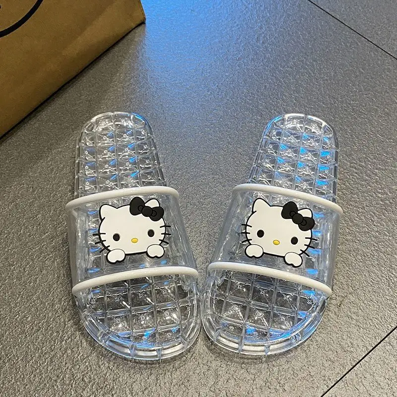 Hello Kitty Crystal Slipper Bathroom Shower Non-slip Deodorization Soft Sole Home Shoes Fashion Personality Glass Slipper New
Hello Kitty Crystal Slipper Bathroom Shower Non-slip Deodorization Soft Sole Home Shoes Fashion Personality Glass Slipper New