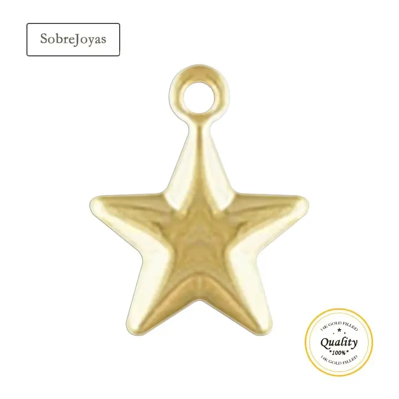 9MM Star Charm 14K Gold Filled Star Charm Gold Pendant For Bracelet Necklace Earring DIY Jewelry Accessories Jewelry Findings
9MM Star Charm 14K Gold Filled Star Charm Gold Pendant For Bracelet Necklace Earring DIY Jewelry Accessories Jewelry Findings