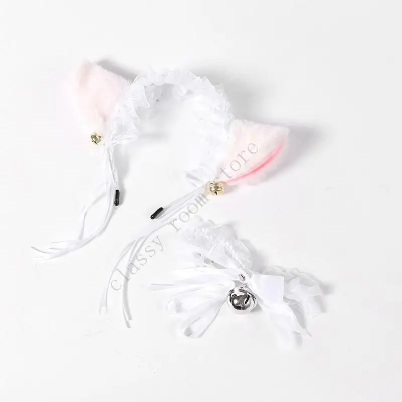 A0NF Halloween Cats Cosplay Accessory with Furry Ears Headband Bells Choker Necklace
A0NF Halloween Cats Cosplay Accessory with Furry Ears Headband Bells Choker Necklace
