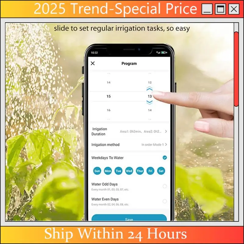 A61Z Deals Tuya Wifi BT Smart Sprinkler Controller Gardening Automatic Irrigation Water Timer Automatic Watering 16 Zones US Plu
A61Z Deals Tuya Wifi BT Smart Sprinkler Controller Gardening Automatic Irrigation Water Timer Automatic Watering 16 Zones US Plu