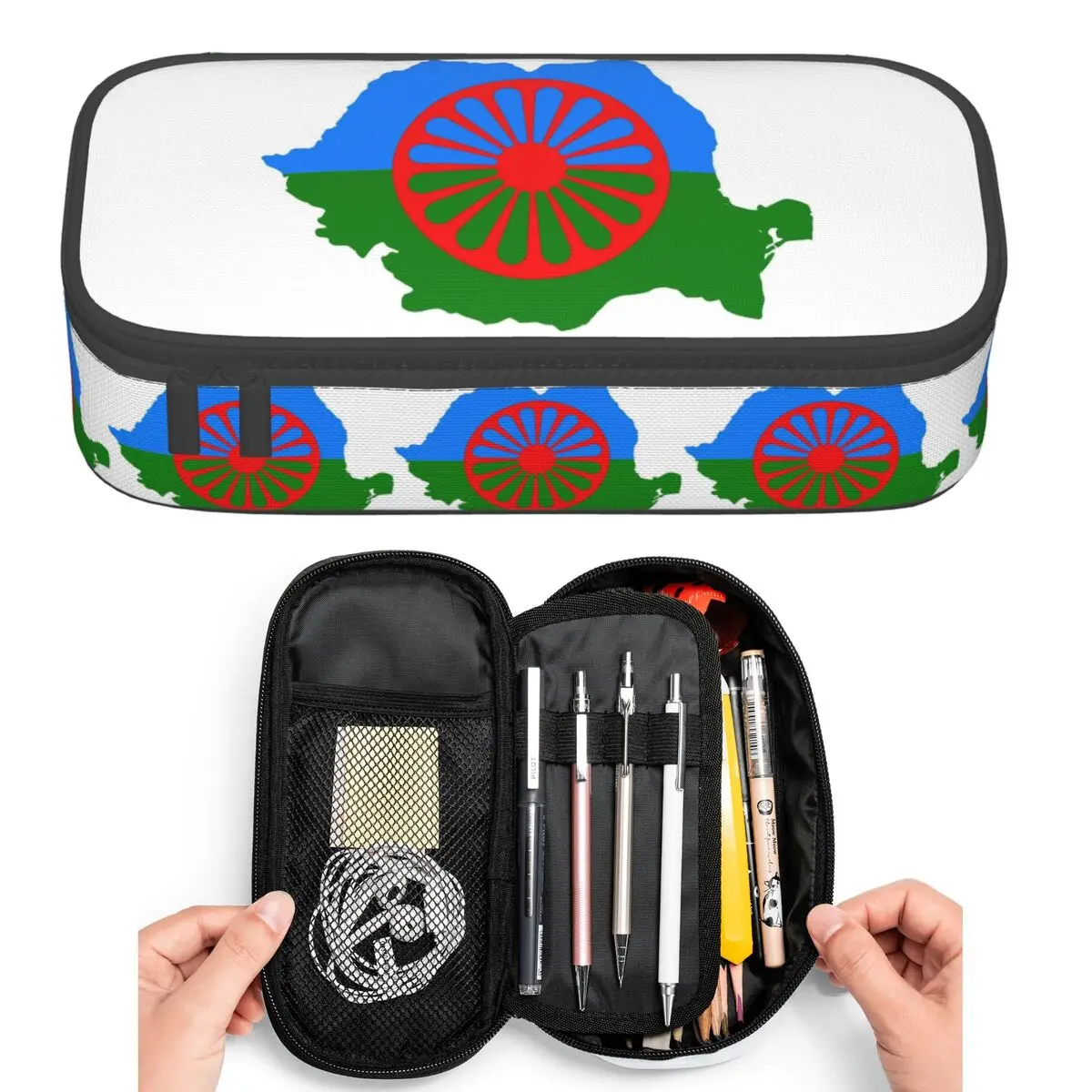 Personalized Gypsy Flag Pencil Cases for Student Pen Box Pencil Bag Large Storage Pencil Pouch Pen Holder
Personalized Gypsy Flag Pencil Cases for Student Pen Box Pencil Bag Large Storage Pencil Pouch Pen Holder