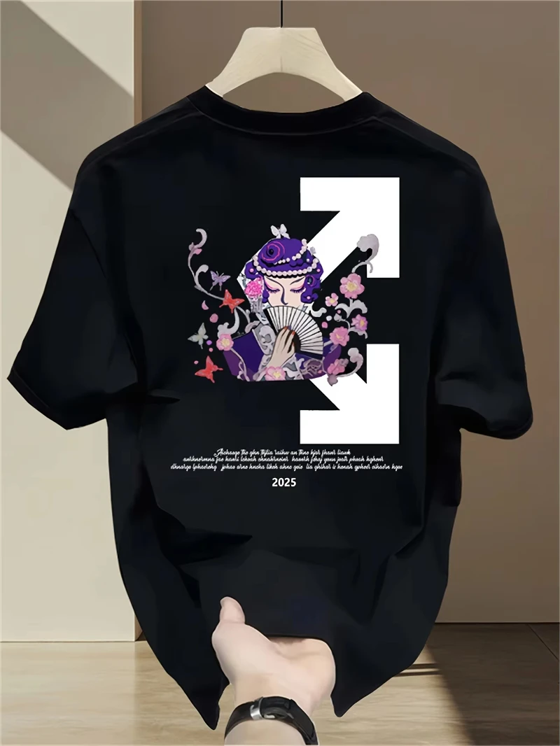 Мужская футболка с рисунком тяжелого веса, легкая и дышащая, удобная, повседневная одежда, модная, можно стирать в машине.
Мужская футболка с рисунком тяжелого веса, легкая и дышащая, удобная, повседневная одежда, модная, можно стирать в машине.