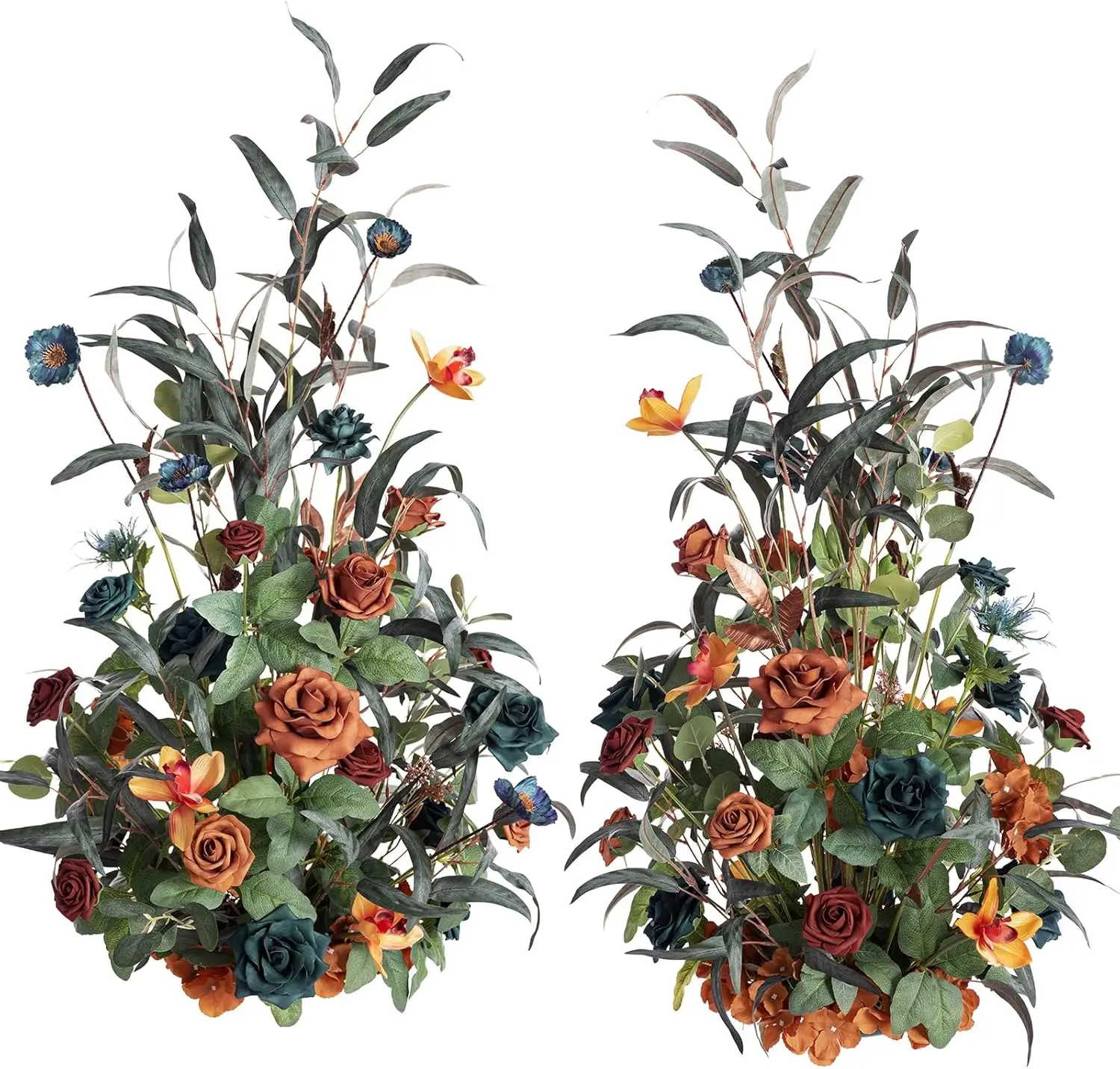 Ling's Moment 41" Tall Fall Free Standing Artificial Flowers Arrangements 2 pcs Wedding Arch Altar Stage Decorations Teal Burnt
Ling's Moment 41" Tall Fall Free Standing Artificial Flowers Arrangements 2 pcs Wedding Arch Altar Stage Decorations Teal Burnt