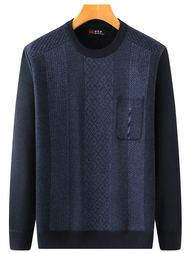 Thiened Fce round Ne Men's Sweater Base Layer Top for Middle-Aged And ly Autumn Winter Faion Warm Knittedwear
Thiened Fce round Ne Men's Sweater Base Layer Top for Middle-Aged And ly Autumn Winter Faion Warm Knittedwear