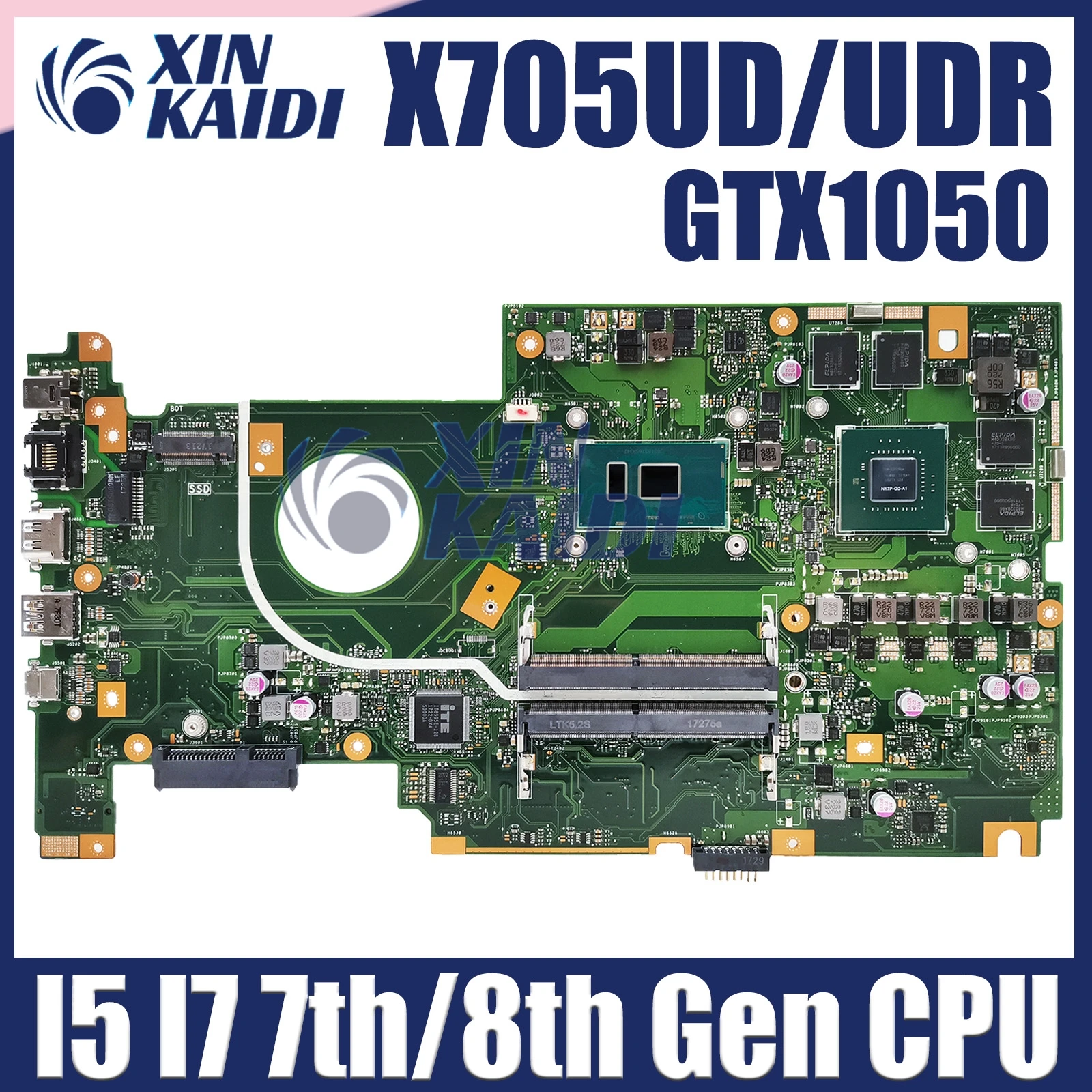 Материнская плата X705UD для Asus Vivobook Pro 17X705UDR X705U, материнская плата для ноутбука i5-7200U i7-7500U i5-8250U i7-8550U GTX1050 DDR4
Материнская плата X705UD для Asus Vivobook Pro 17X705UDR X705U, материнская плата для ноутбука i5-7200U i7-7500U i5-8250U i7-8550U GTX1050 DDR4