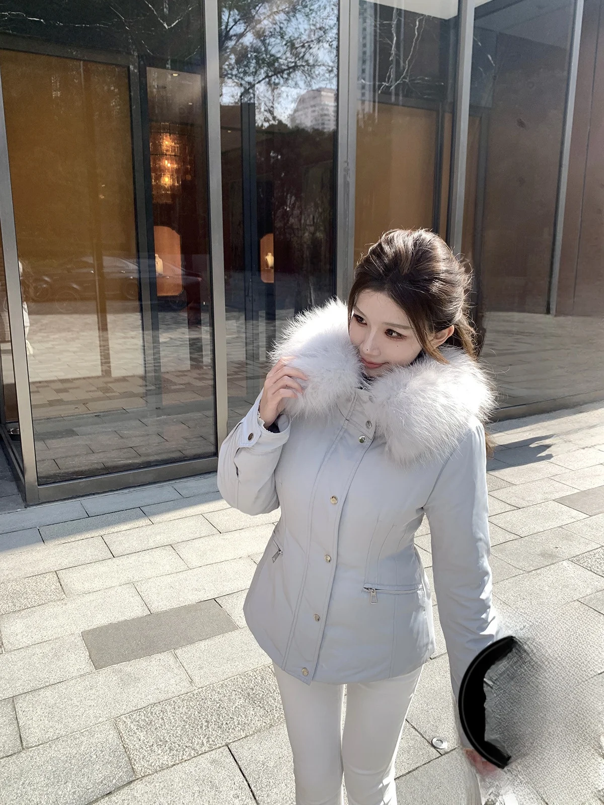 Kubiliv Iceland Foggy Day Blue Fur Collar Slim Fit 90% White Du down Puffer Jaet Women's Faion Commute Sle Zipper...
Kubiliv Iceland Foggy Day Blue Fur Collar Slim Fit 90% White Du down Puffer Jaet Women's Faion Commute Sle Zipper...