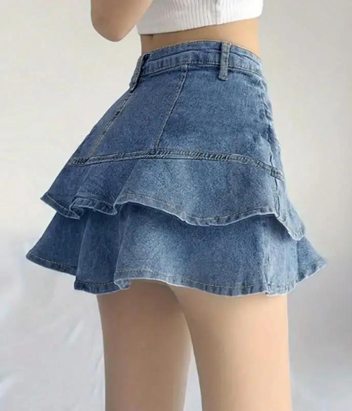 Женская милая и сексуальная джинсовая юбка с рюшами, персонализированная уличная сексуальная пикантная девушка, новый стиль, модные женские повседневные утягивающие мини-юбки
Женская милая и сексуальная джинсовая юбка с рюшами, персонализированная уличная сексуальная пикантная девушка, новый стиль, модные женские повседневные утягивающие мини-юбки