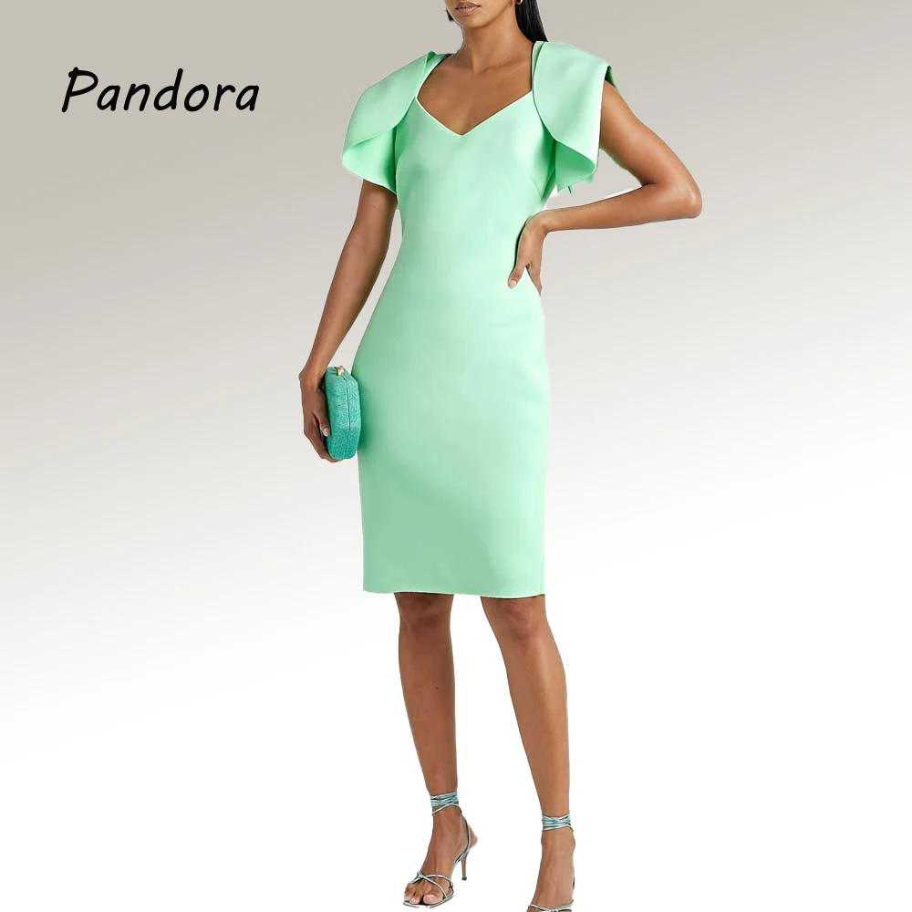 Pandora 2024 simple Women's knee-length prom gown with Short Sleeve V-neck Mermaid Birthday Wedding Party Formal Evening dress
Pandora 2024 simple Women's knee-length prom gown with Short Sleeve V-neck Mermaid Birthday Wedding Party Formal Evening dress