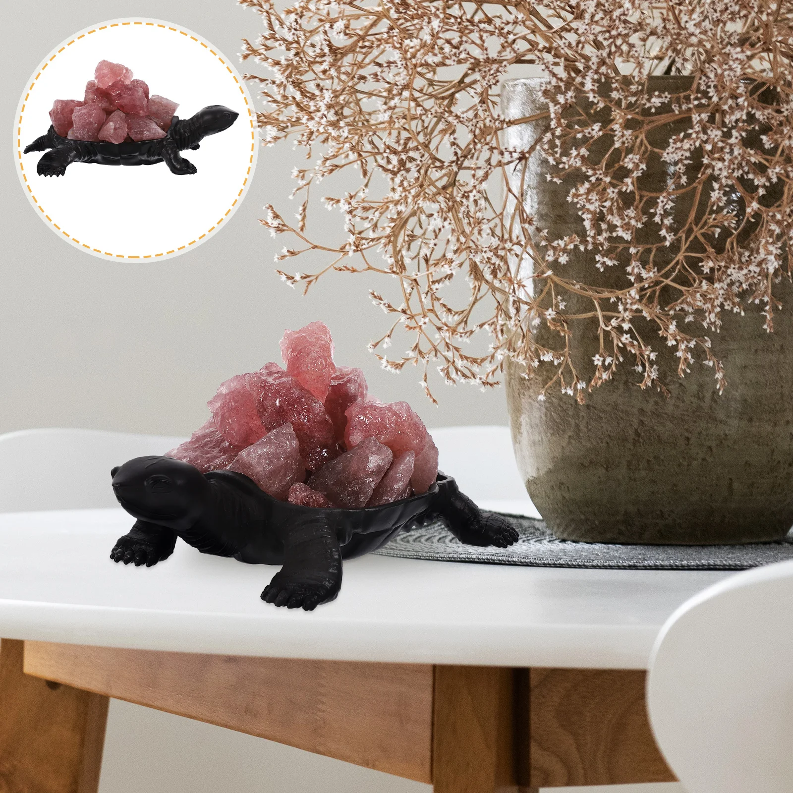 Metal Turtle with Crystal Stone Desktop Decoration Lovely Animal Sculpture for Room Cabinet Living Space Ornament Gift Idea
Metal Turtle with Crystal Stone Desktop Decoration Lovely Animal Sculpture for Room Cabinet Living Space Ornament Gift Idea