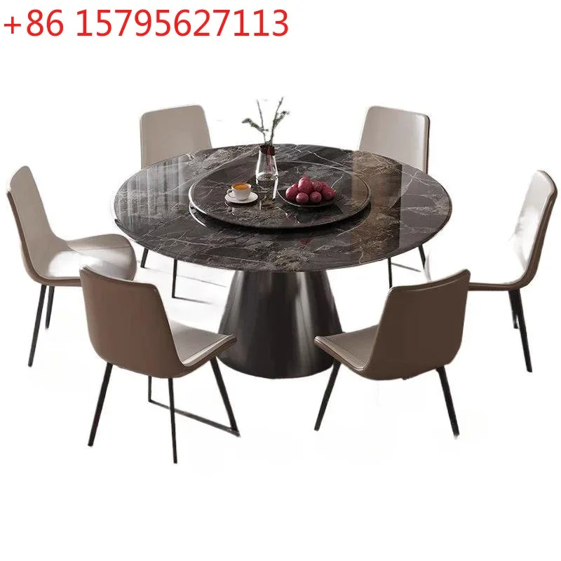 Natural marble dining table household size microcrystalline stone round dining table and chairs
Natural marble dining table household size microcrystalline stone round dining table and chairs