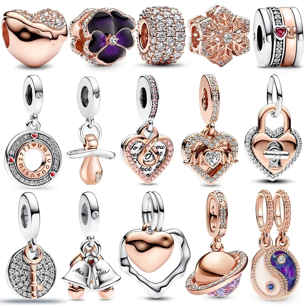 2025 Rose Gold New 925 silver Pave Key Luck Charm Fit Original Bracelet Infinity Mom Heart Pendant for Girls Fine Jewelry Gift
2025 Rose Gold New 925 silver Pave Key Luck Charm Fit Original Bracelet Infinity Mom Heart Pendant for Girls Fine Jewelry Gift