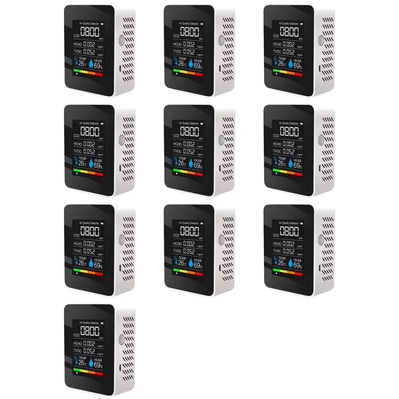 【FAST-SALE】10X Air Quality Monitor 5 In 1 Air Quality Detector C02 Detector HCHO TVOC Tester LCD Temperature Humidity Tester Whi
【FAST-SALE】10X Air Quality Monitor 5 In 1 Air Quality Detector C02 Detector HCHO TVOC Tester LCD Temperature Humidity Tester Whi