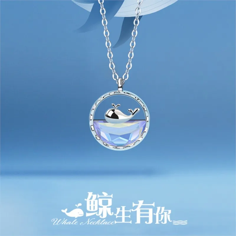 New Fashion Sweet Whale 925 Sterling Silver Brilliantly Coloured Blue Sea Animal Clavicle Chain Pendant Necklaces XL021
New Fashion Sweet Whale 925 Sterling Silver Brilliantly Coloured Blue Sea Animal Clavicle Chain Pendant Necklaces XL021