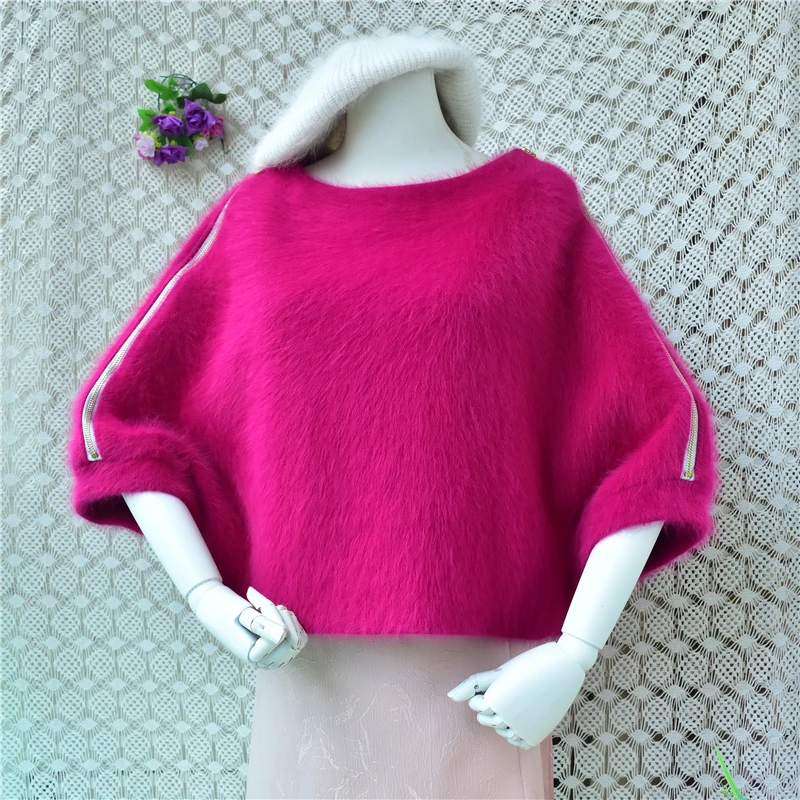 Women Mujer Autumn Winter Thick Warm Hairy Mink Cashmere Knitted Short Batwing Sleeves O-Neck Loose Sweater Jumper Pull Tops
Women Mujer Autumn Winter Thick Warm Hairy Mink Cashmere Knitted Short Batwing Sleeves O-Neck Loose Sweater Jumper Pull Tops