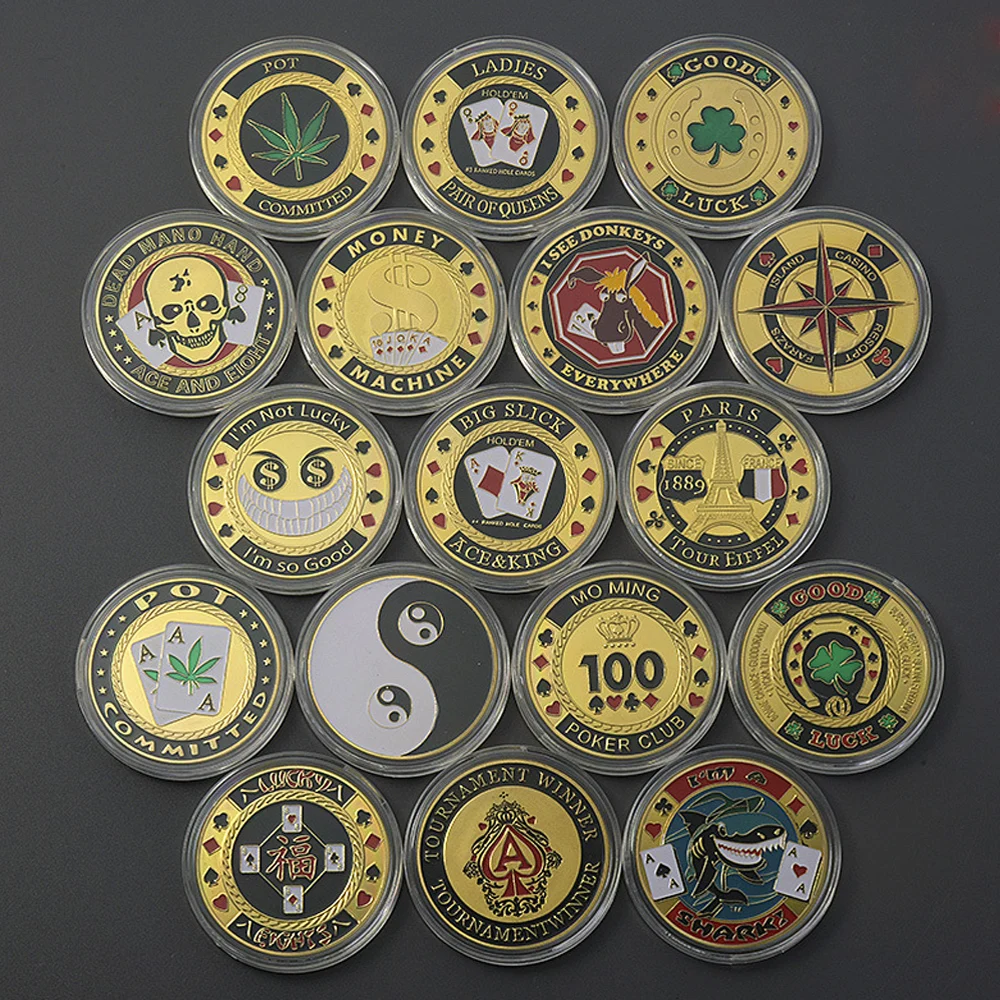 17pcs/set Chip Coins Metal Guard Coins Collectibles Souvenir Chip Casino Chip Dealer Tokens Souvenir Collectible Gifts
17pcs/set Chip Coins Metal Guard Coins Collectibles Souvenir Chip Casino Chip Dealer Tokens Souvenir Collectible Gifts