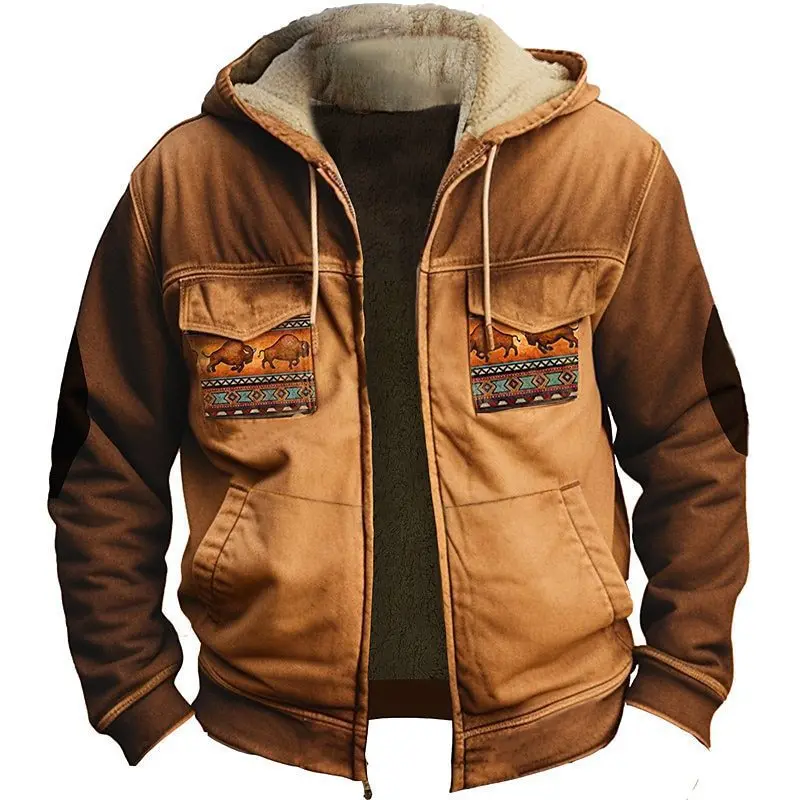 Thi Velvet Cotton Jaet with Zipper Inner Layer Double kets Double Layered Retro Ethnic Sle Independent Station Cross...
Thi Velvet Cotton Jaet with Zipper Inner Layer Double kets Double Layered Retro Ethnic Sle Independent Station Cross...