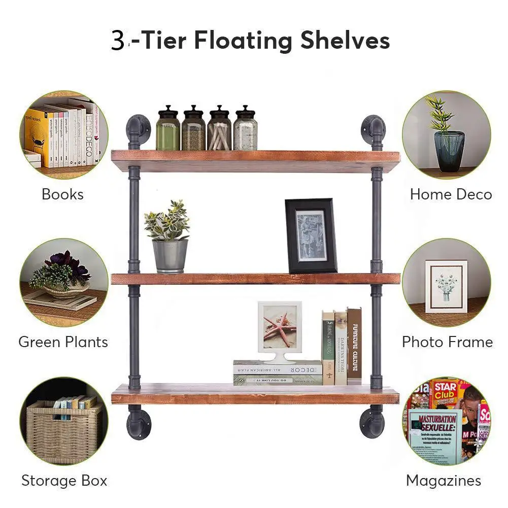 Baffle Shelf Vintage Water Pipe Wall Hanging Bookshelf Industrial Air PipeShelf
Baffle Shelf Vintage Water Pipe Wall Hanging Bookshelf Industrial Air PipeShelf