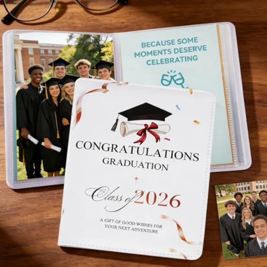Graduation Gift Card Book 2026-8 x 7Inch PU Graduation Photo Album with 24 Pages High College Survival Gift Card Book Graduatio
Graduation Gift Card Book 2026-8 x 7Inch PU Graduation Photo Album with 24 Pages High College Survival Gift Card Book Graduatio
