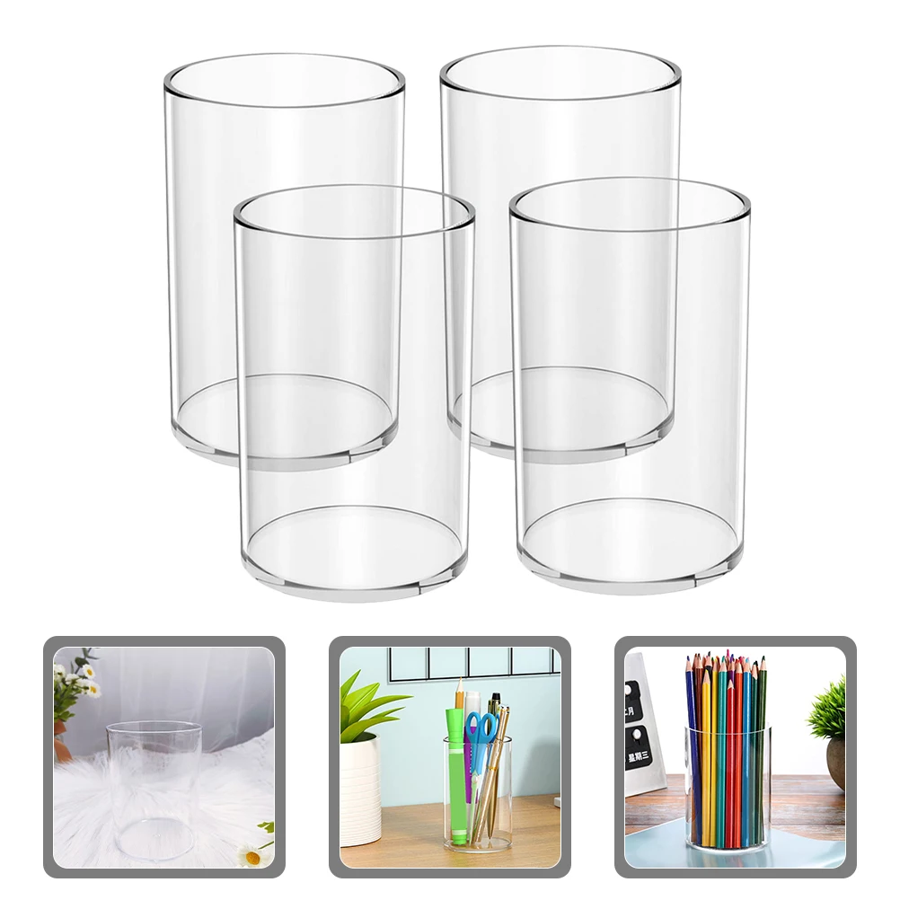 4pcs Clear Makeup Brush Storage Container Transparent Pen Holder Desk Organizer Student Supplies Cylinder Vases Bin Large 
4pcs Clear Makeup Brush Storage Container Transparent Pen Holder Desk Organizer Student Supplies Cylinder Vases Bin Large