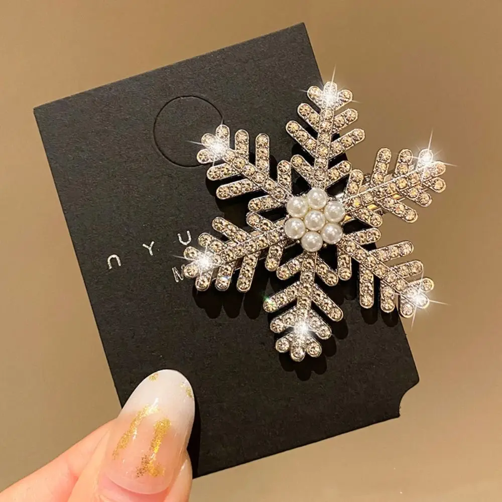 Retro Diamond Rhinestone Snowflake Hairpin Silver Side Clip Christmas Hair Clip Barrettes Pearl Female Hair Accessories
Retro Diamond Rhinestone Snowflake Hairpin Silver Side Clip Christmas Hair Clip Barrettes Pearl Female Hair Accessories