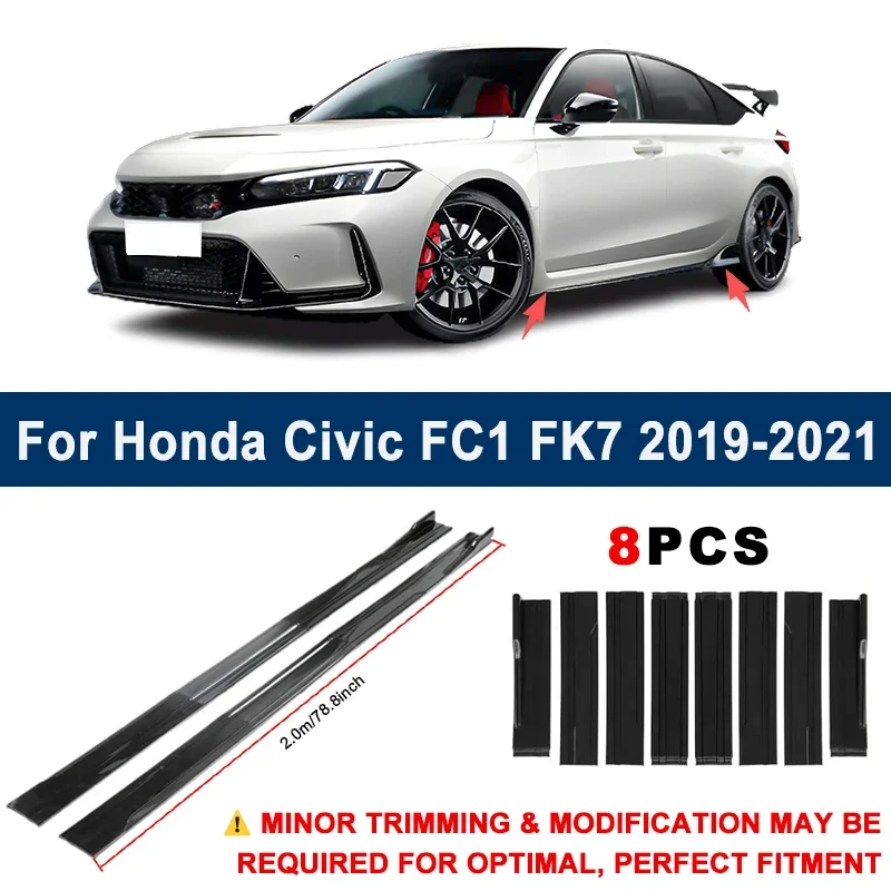 Aerodynamic 2m Sectional Side Skirt Extension Lips Racing Side Spoiler For Honda Civic FC1 FK7 2019-2021 2020 Sport Upgrade Kit
Aerodynamic 2m Sectional Side Skirt Extension Lips Racing Side Spoiler For Honda Civic FC1 FK7 2019-2021 2020 Sport Upgrade Kit