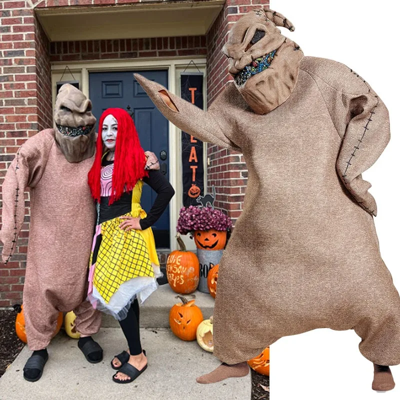 Nightmaree Before Christmas Monster Oogie Boogie Cosplay Jumpsuit With Mask Halloween Carnival Party Funny Adults Man Woman
Nightmaree Before Christmas Monster Oogie Boogie Cosplay Jumpsuit With Mask Halloween Carnival Party Funny Adults Man Woman
