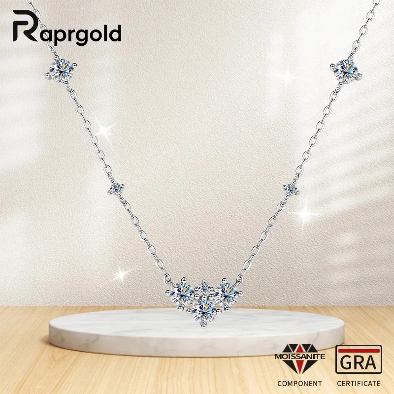 RAPRGOLD GRA Certified Full Round Moissanite Diamond Pendant Necklace for Women S925 Sterling Silver Fine Jewelry Gift Collares
RAPRGOLD GRA Certified Full Round Moissanite Diamond Pendant Necklace for Women S925 Sterling Silver Fine Jewelry Gift Collares
