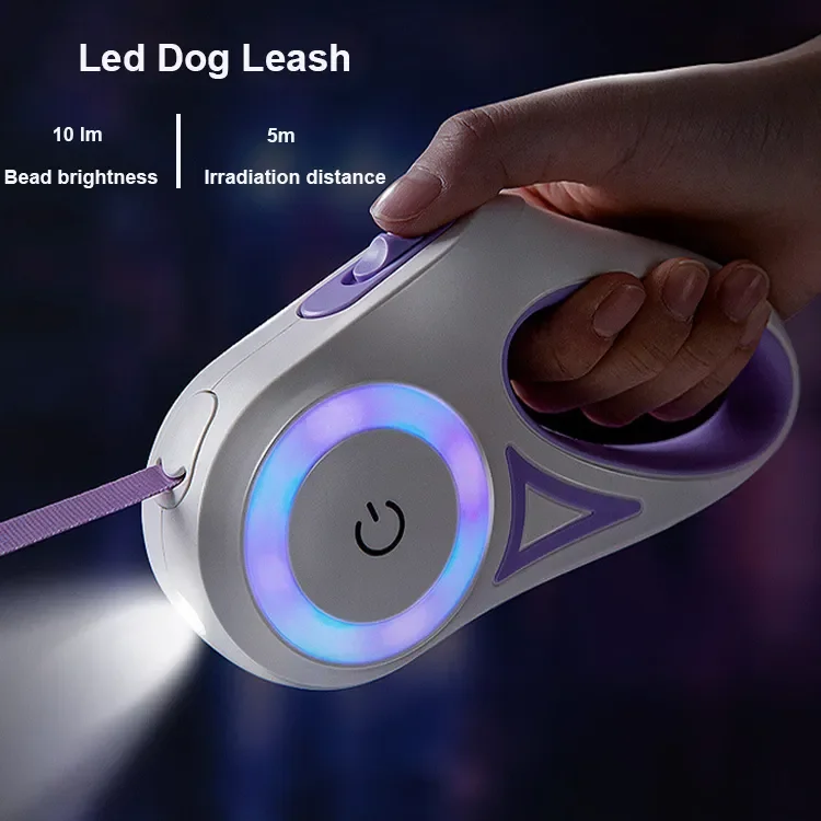 3M/5M LED Pet Nylon Leash New Type Automatic Retractable Leash with LED Flashlight Adjustable Luminous Pet Leash Pet Products
3M/5M LED Pet Nylon Leash New Type Automatic Retractable Leash with LED Flashlight Adjustable Luminous Pet Leash Pet Products