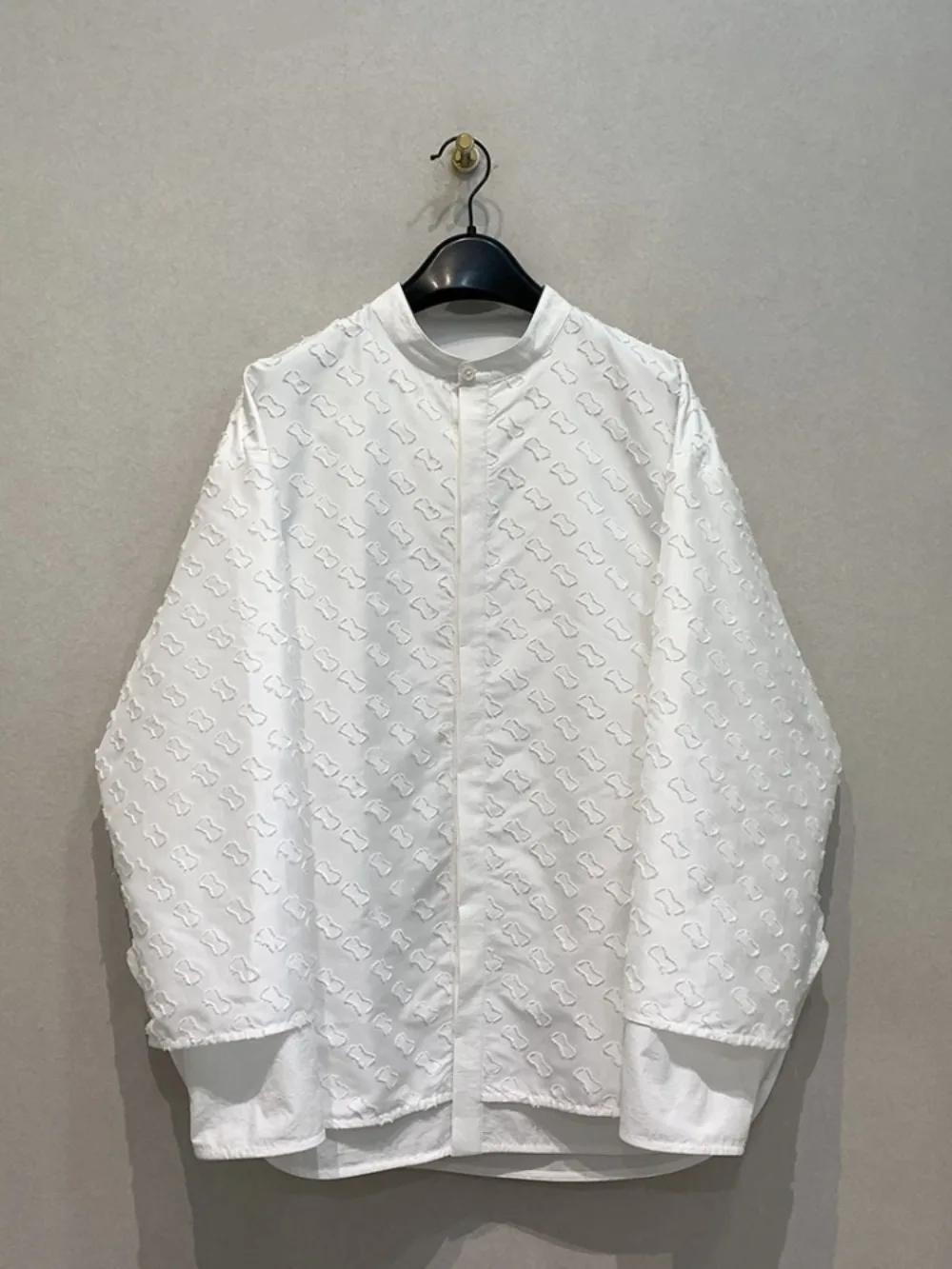 Элегантный однобортный укороченный топ с воротником-стойкой, универсальная свободная простая модная рубашка, жаккардовая тонкая рубашка Tenperament Ropa Mujer 
Элегантный однобортный укороченный топ с воротником-стойкой, универсальная свободная простая модная рубашка, жаккардовая тонкая рубашка Tenperament Ropa Mujer