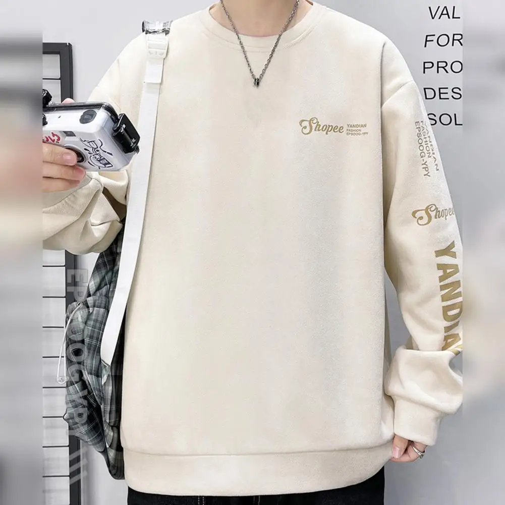English Letter Top Vintage Letter Print Men's Pullover Warm Soft Streetwear for Fall/winter with Mid-length Sleeves Cozy
English Letter Top Vintage Letter Print Men's Pullover Warm Soft Streetwear for Fall/winter with Mid-length Sleeves Cozy