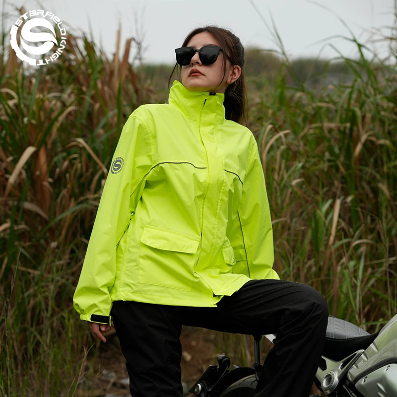 SFK New Motorcycle Raincoat Suit Waterproof Clothes Reflective Logo Men Women Riding Equipment Split Raincoat Rainpants 2Pcs/set
SFK New Motorcycle Raincoat Suit Waterproof Clothes Reflective Logo Men Women Riding Equipment Split Raincoat Rainpants 2Pcs/set