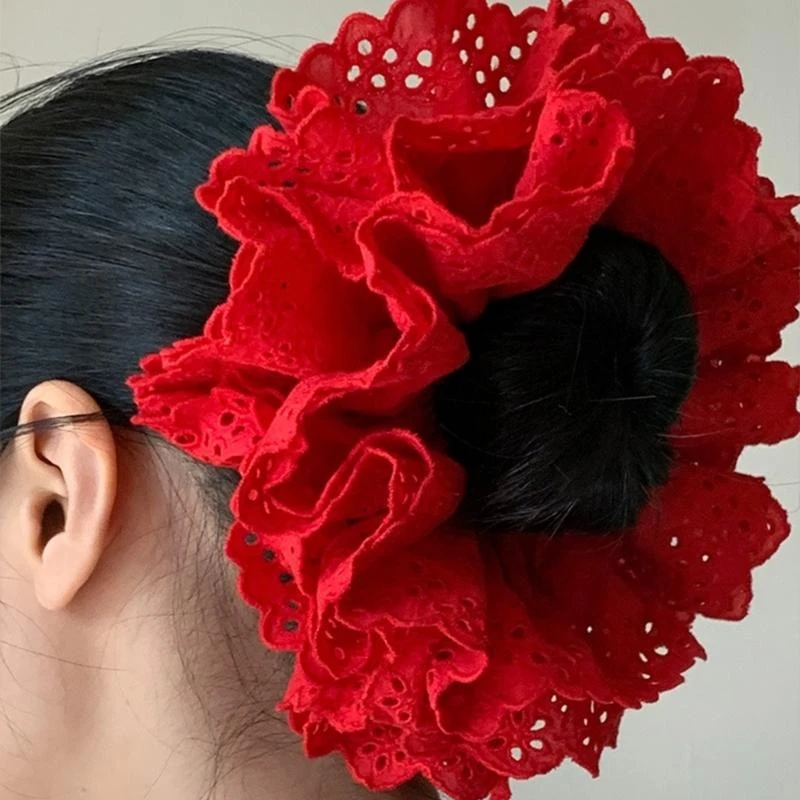 N5KB Big Buns Hair Scrunchy Updos Headpiece Lace Trim Hairband Elegant Hair Elastic
N5KB Big Buns Hair Scrunchy Updos Headpiece Lace Trim Hairband Elegant Hair Elastic