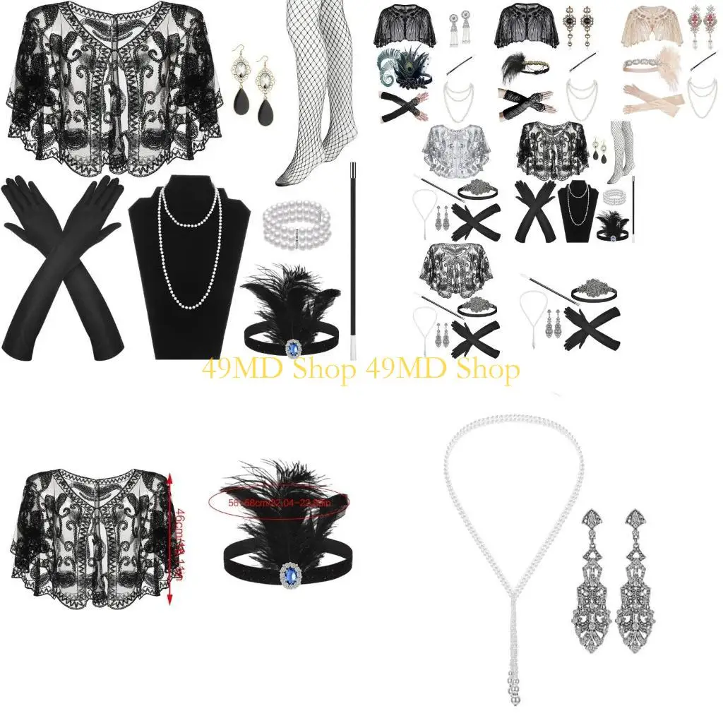49MD Retro-Women Flapper Accessories Rhinestones Headband Dangling Earring Party Wear
49MD Retro-Women Flapper Accessories Rhinestones Headband Dangling Earring Party Wear