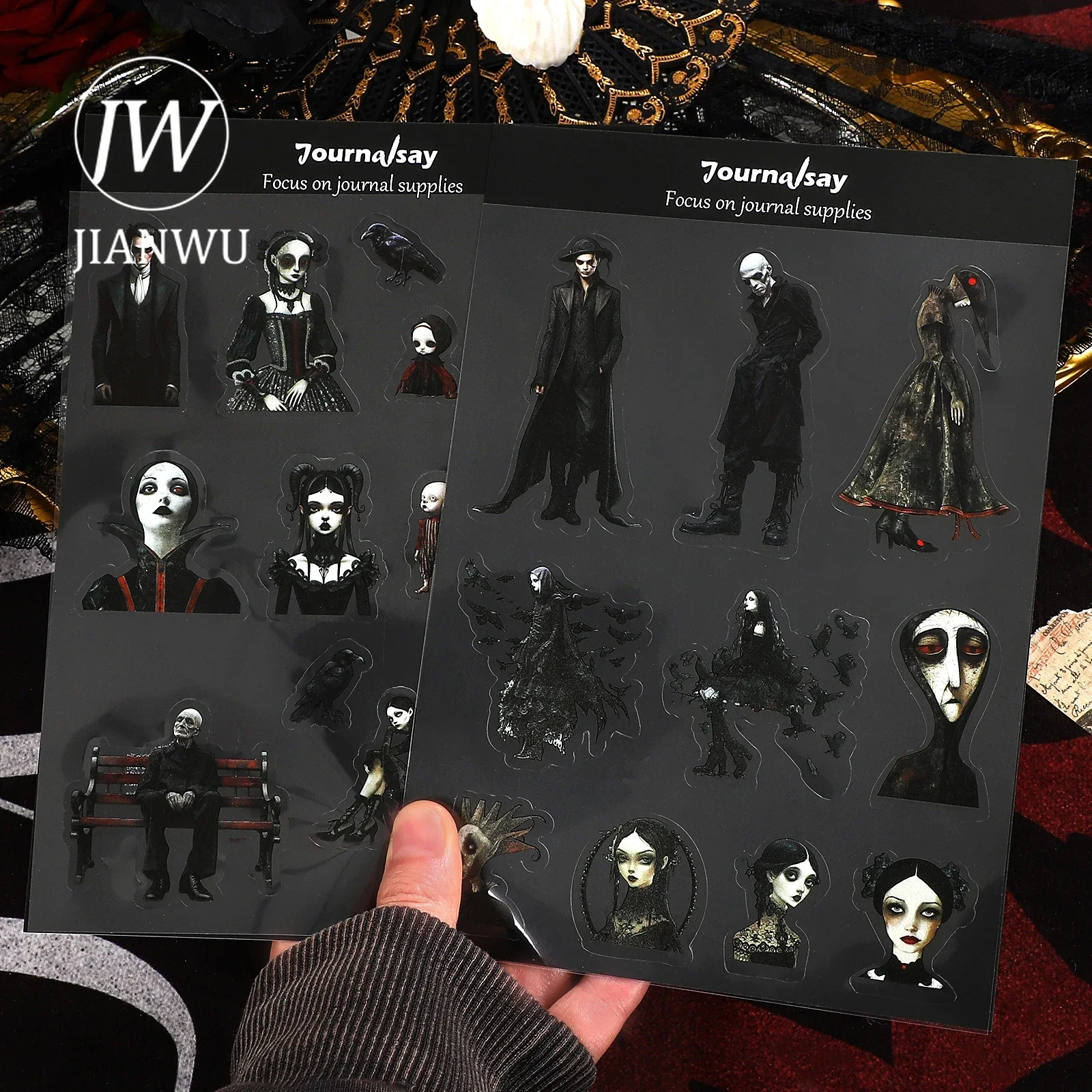 JIANWU 2 Sheets Vintage Dark Punk Funny Character Landscape Material Collage PET Sticker Creative Journal Scrapbook Stationery
JIANWU 2 Sheets Vintage Dark Punk Funny Character Landscape Material Collage PET Sticker Creative Journal Scrapbook Stationery