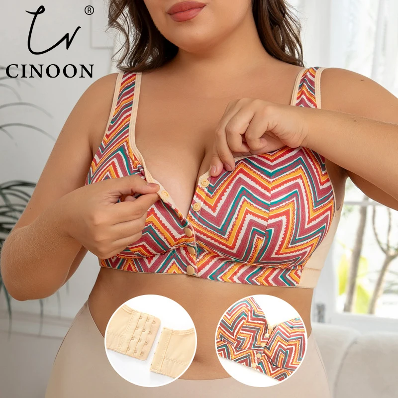 CINOON Women Plus Size Front Button Bra Push Up Breathable Sexy U-Back Brassiere Bohemian Multi-Hook Back Closure Bralette L-6XL
CINOON Women Plus Size Front Button Bra Push Up Breathable Sexy U-Back Brassiere Bohemian Multi-Hook Back Closure Bralette L-6XL