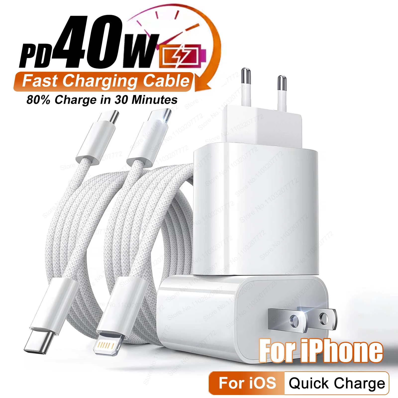 PD 40W Fast Charger For iPhone 17 16 15 14 11 12 13 Pro Max 8 Plus iPad Fast Charging USB C Cable Type C Data Line Phone Charger
PD 40W Fast Charger For iPhone 17 16 15 14 11 12 13 Pro Max 8 Plus iPad Fast Charging USB C Cable Type C Data Line Phone Charger