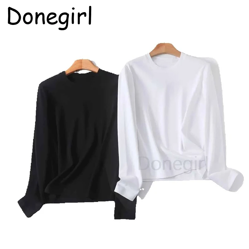 Women's New Fashion Casual Versatile Basic Style Cotton O-Neck T-shirt Top Retro Long Sleeved Female Pullover Chic Tee
Women's New Fashion Casual Versatile Basic Style Cotton O-Neck T-shirt Top Retro Long Sleeved Female Pullover Chic Tee