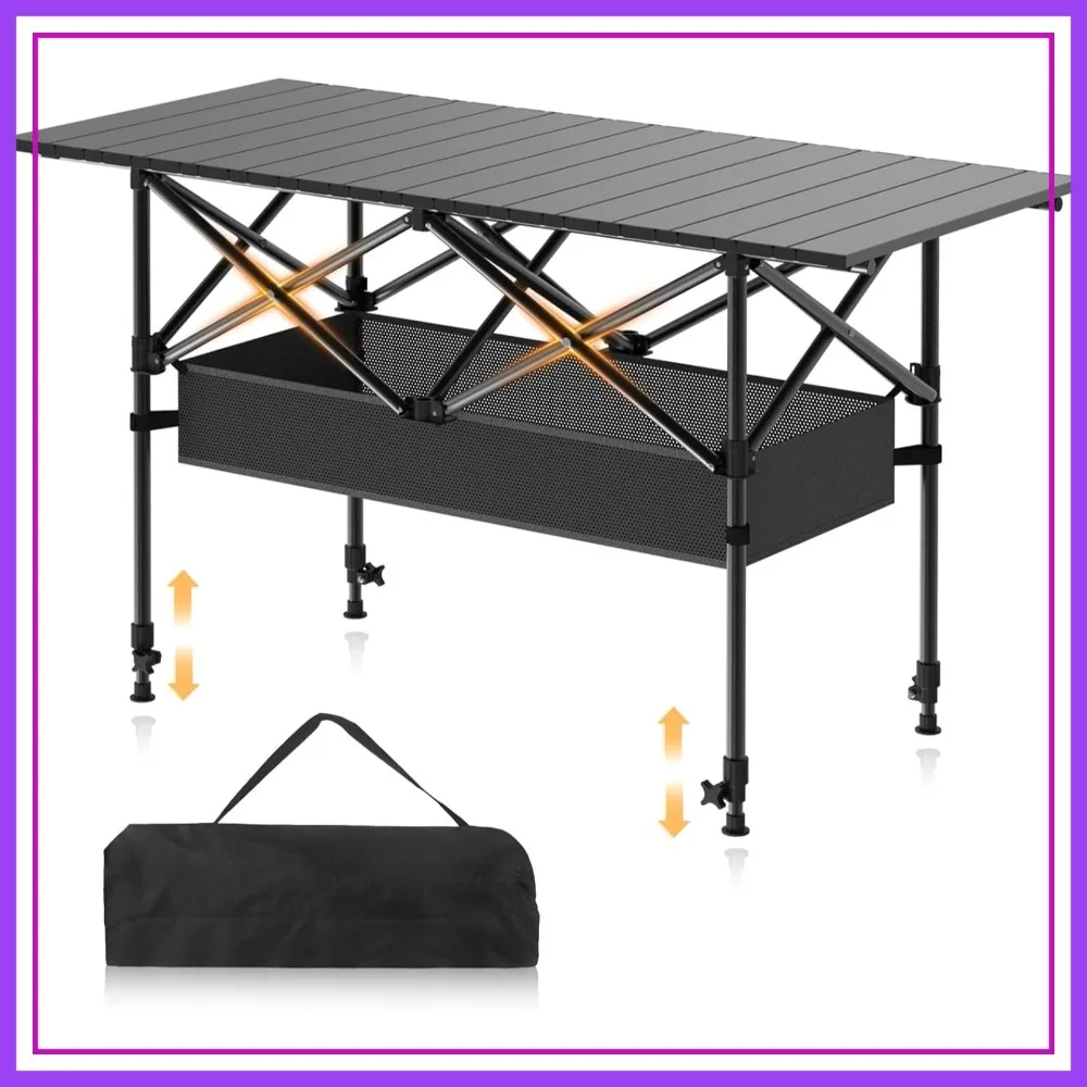 Portable Folding Camping Table with Carry Bag, 47x22 inch Lightweight Outdoor Table for Picnic Beach BBQ
Portable Folding Camping Table with Carry Bag, 47x22 inch Lightweight Outdoor Table for Picnic Beach BBQ