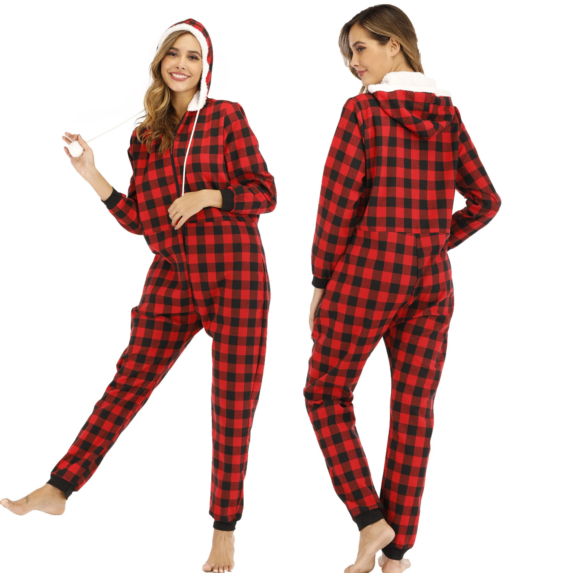 Женские клетчатые комбинезоны с капюшоном, рождественские пижамы, фланелевая одежда для сна, осень-зима 2021, новая домашняя одежда, цельные комбинезоны на молнии
Женские клетчатые комбинезоны с капюшоном, рождественские пижамы, фланелевая одежда для сна, осень-зима 2021, новая домашняя одежда, цельные комбинезоны на молнии